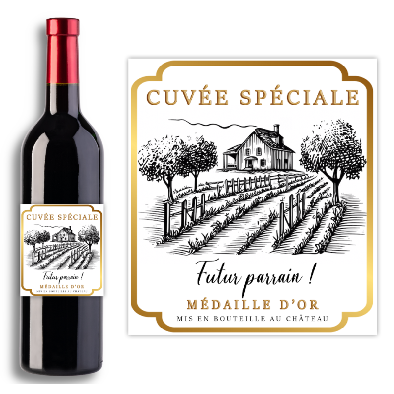 Bouteille avec étiquette